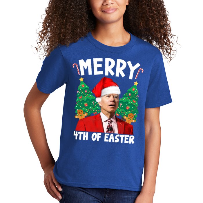 Merry 4th Of Easter Funny Joe Biden Holiday Kids T-Shirt