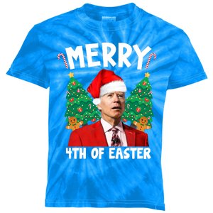 Merry 4th Of Easter Funny Joe Biden Holiday Kids Tie-Dye T-Shirt