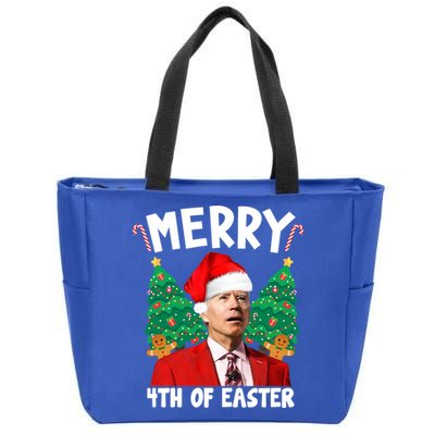 Merry 4th Of Easter Funny Joe Biden Holiday Zip Tote Bag