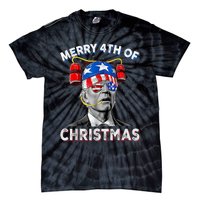 Merry 4th Of Christmas Funny Joe Biden Confused 4th Of July Tie-Dye T-Shirt