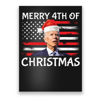 Merry 4th Of Easter Funny Joe Biden Christmas America Flag Poster