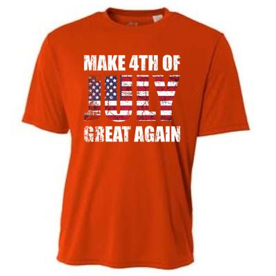 Make 4th Of July 1776 Great Again Us Flag Distressed Cool Gift Cooling Performance Crew T-Shirt