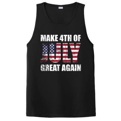 Make 4th Of July 1776 Great Again Us Flag Distressed Cool Gift PosiCharge Competitor Tank