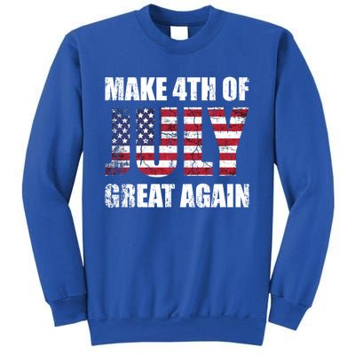 Make 4th Of July 1776 Great Again Us Flag Distressed Cool Gift Sweatshirt