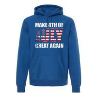 Make 4th Of July 1776 Great Again Us Flag Distressed Cool Gift Premium Hoodie