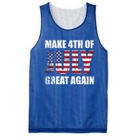 Make 4th Of July 1776 Great Again Us Flag Distressed Cool Gift Mesh Reversible Basketball Jersey Tank