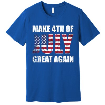 Make 4th Of July 1776 Great Again Us Flag Distressed Cool Gift Premium T-Shirt