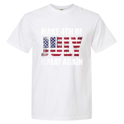 Make 4th Of July 1776 Great Again Us Flag Distressed Cool Gift Garment-Dyed Heavyweight T-Shirt