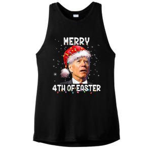 Merry 4th Of Easter Funny Santa Joe Biden Christmas Confused Ladies PosiCharge Tri-Blend Wicking Tank