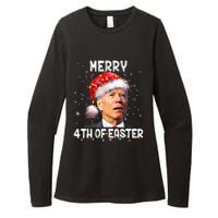 Merry 4th Of Easter Funny Santa Joe Biden Christmas Confused Womens CVC Long Sleeve Shirt