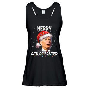 Merry 4th Of Easter Funny Santa Joe Biden Christmas Confused Ladies Essential Flowy Tank