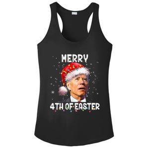 Merry 4th Of Easter Funny Santa Joe Biden Christmas Confused Ladies PosiCharge Competitor Racerback Tank