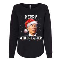 Merry 4th Of Easter Funny Santa Joe Biden Christmas Confused Womens California Wash Sweatshirt