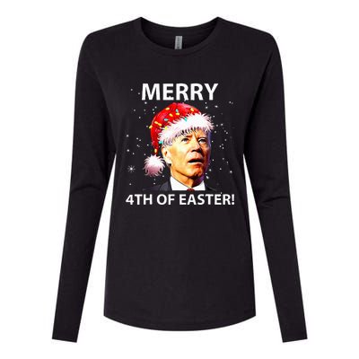 Merry 4th Of Easter Funny Joe Biden Christmas Ugly Sweater Womens Cotton Relaxed Long Sleeve T-Shirt