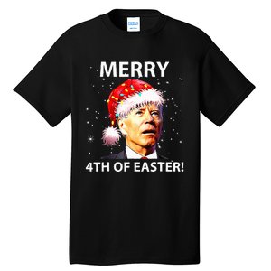 Merry 4th Of Easter Funny Joe Biden Christmas Ugly Sweater Tall T-Shirt