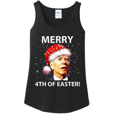 Merry 4th Of Easter Funny Joe Biden Christmas Ugly Sweater Ladies Essential Tank