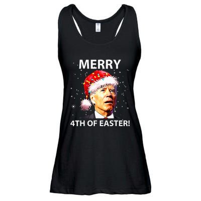 Merry 4th Of Easter Funny Joe Biden Christmas Ugly Sweater Ladies Essential Flowy Tank