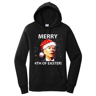 Merry 4th Of Easter Funny Joe Biden Christmas Ugly Sweater Women's Pullover Hoodie