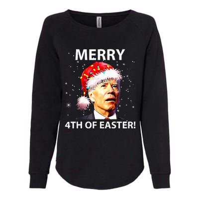 Merry 4th Of Easter Funny Joe Biden Christmas Ugly Sweater Womens California Wash Sweatshirt