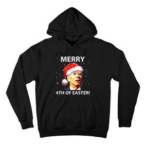 Merry 4th Of Easter Funny Joe Biden Christmas Ugly Sweater Tall Hoodie