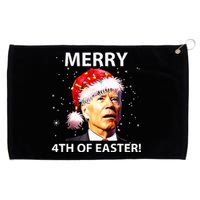 Merry 4th Of Easter Funny Joe Biden Christmas Ugly Sweater Grommeted Golf Towel