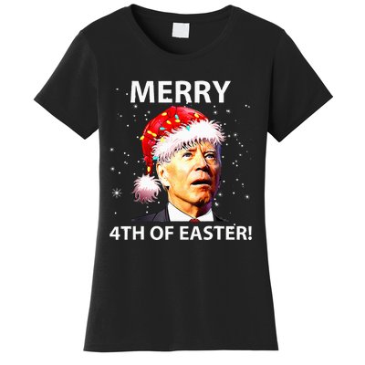 Merry 4th Of Easter Funny Joe Biden Christmas Ugly Sweater Women's T-Shirt