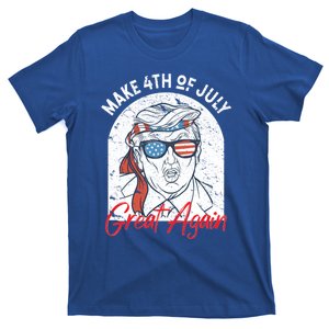 Make 4th Of July Great Again Funny Trump And American Flag Art Gift T-Shirt