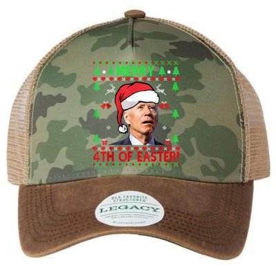 Merry 4th Of Easter Funny Joe Biden Christmas Ugly Legacy Tie Dye Trucker Hat