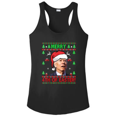 Merry 4th Of Easter Funny Joe Biden Christmas Ugly Ladies PosiCharge Competitor Racerback Tank