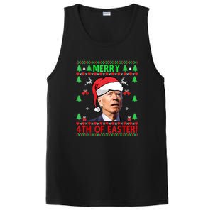 Merry 4th Of Easter Funny Joe Biden Christmas Ugly PosiCharge Competitor Tank