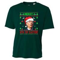 Merry 4th Of Easter Funny Joe Biden Christmas Ugly Cooling Performance Crew T-Shirt