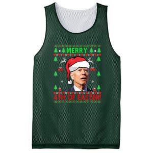 Merry 4th Of Easter Funny Joe Biden Christmas Ugly Mesh Reversible Basketball Jersey Tank