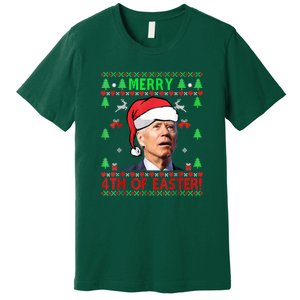 Merry 4th Of Easter Funny Joe Biden Christmas Ugly Premium T-Shirt