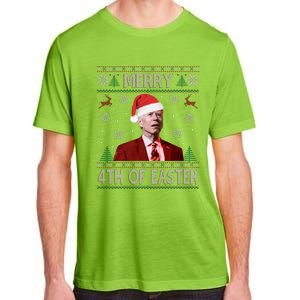 Merry 4th Of Easter Funny Joe Biden Christmas Ugly Sweater Sweatshirt Adult ChromaSoft Performance T-Shirt