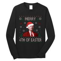 Merry 4th Of Easter Funny Joe Biden Christmas Ugly Sweater Sweatshirt Long Sleeve Shirt