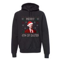 Merry 4th Of Easter Funny Joe Biden Christmas Ugly Sweater Sweatshirt Premium Hoodie