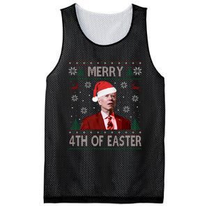 Merry 4th Of Easter Funny Joe Biden Christmas Ugly Sweater Sweatshirt Mesh Reversible Basketball Jersey Tank