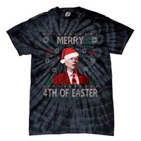 Merry 4th Of Easter Funny Joe Biden Christmas Ugly Sweater Sweatshirt Tie-Dye T-Shirt