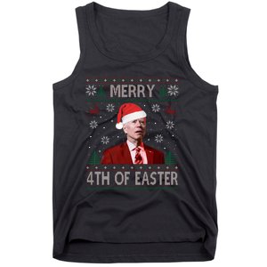 Merry 4th Of Easter Funny Joe Biden Christmas Ugly Sweater Sweatshirt Tank Top