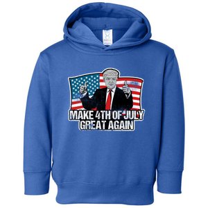 Make 4th Of July Great Again Trump American Flag Gift Meaningful Gift Toddler Hoodie