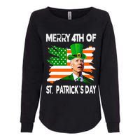 Merry 4th Of St Patrick's Day Funny Joe Biden Leprechaun Hat Womens California Wash Sweatshirt