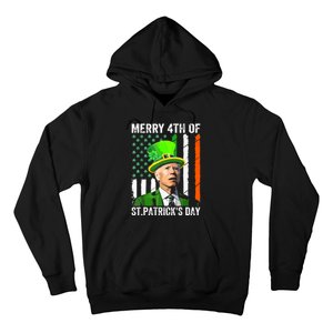 Merry 4th Of St Patricks Day Joe Biden Leprechaun Hat Funny Hoodie