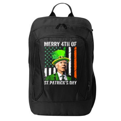 Merry 4th Of St Patricks Day Joe Biden Leprechaun Hat Funny City Backpack