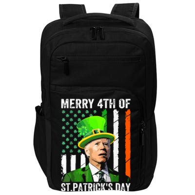 Merry 4th Of St Patricks Day Joe Biden Leprechaun Hat Funny Impact Tech Backpack