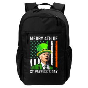 Merry 4th Of St Patricks Day Joe Biden Leprechaun Hat Funny Daily Commute Backpack