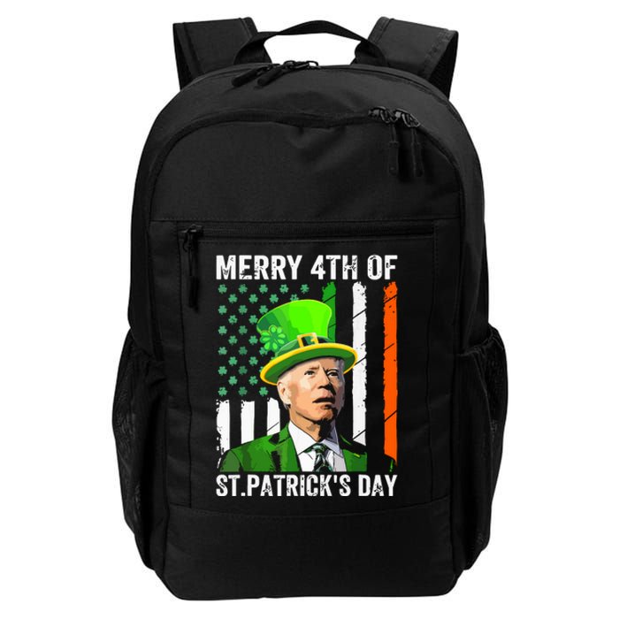 Merry 4th Of St Patricks Day Joe Biden Leprechaun Hat Funny Daily Commute Backpack