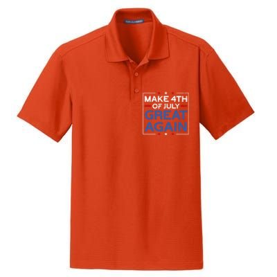 Make 4th Of July Great Again Usa Flag Funny 4th Of July Gift Dry Zone Grid Polo