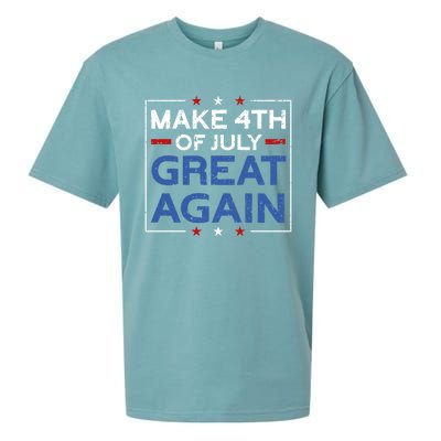 Make 4th Of July Great Again Usa Flag Funny 4th Of July Gift Sueded Cloud Jersey T-Shirt