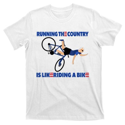 Merry 4th Of July Biden Bike Bicycle Falls Off Anti Biden T-Shirt