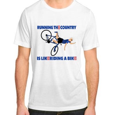 Merry 4th Of July Biden Bike Bicycle Falls Off Anti Biden Adult ChromaSoft Performance T-Shirt